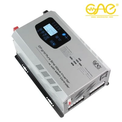 Penyongsang MPPT solar 24v hingga 220v gelombang sinus tulen dengan pengecas ac